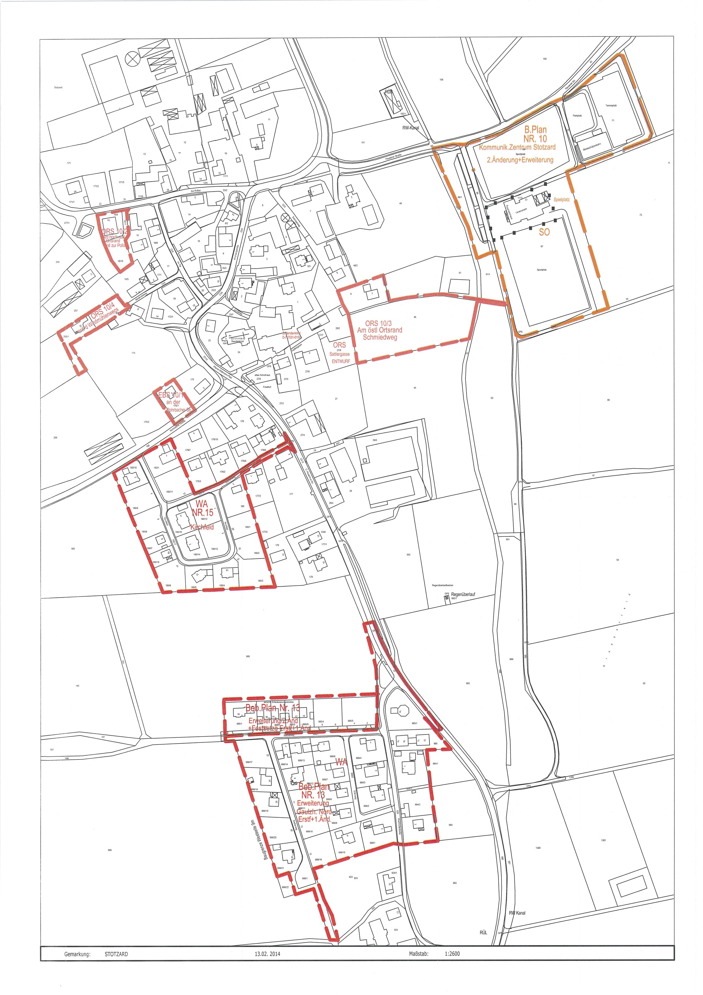 Bebauungspläne in Stotzard